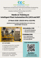 One Day Workshop on Intelligent Plant Automation: PLC, DCS and IIoT 2026 Workshop Poster